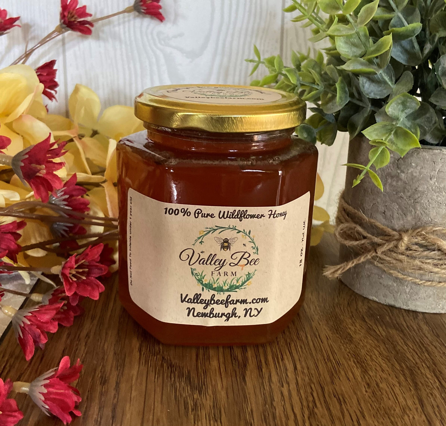 13 oz. Hexagon Honey Jar