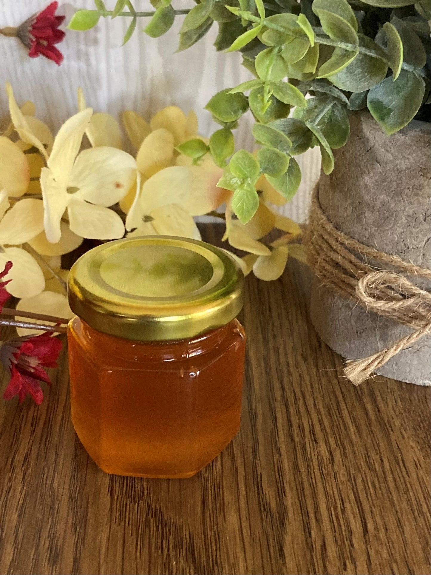 2 oz Mini Hexagon Honey Jar