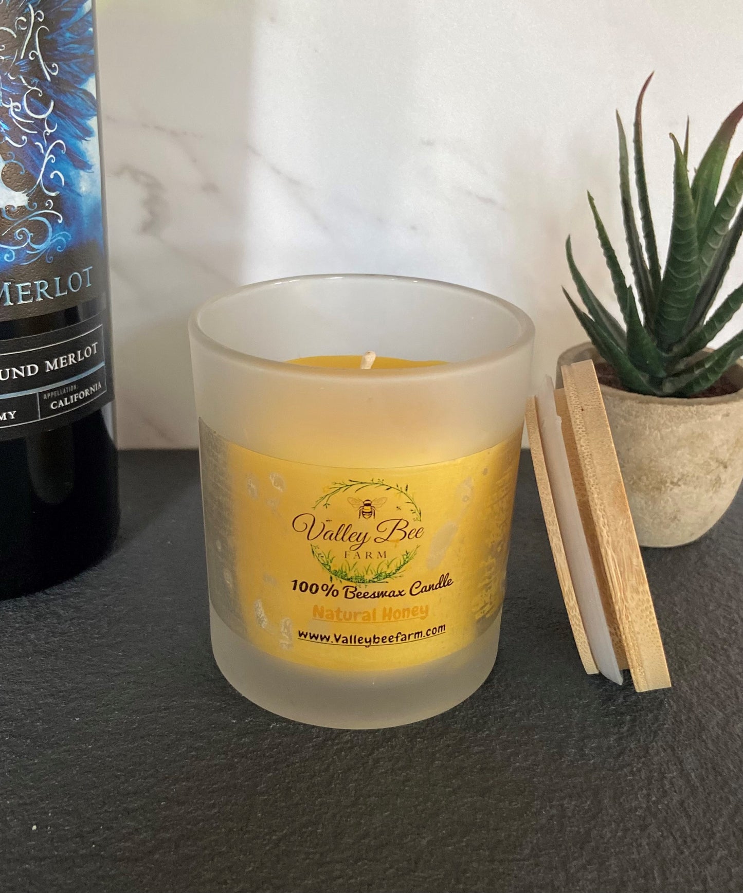 7 oz Beeswax Jar Candle-Natural and Pure, and Scented