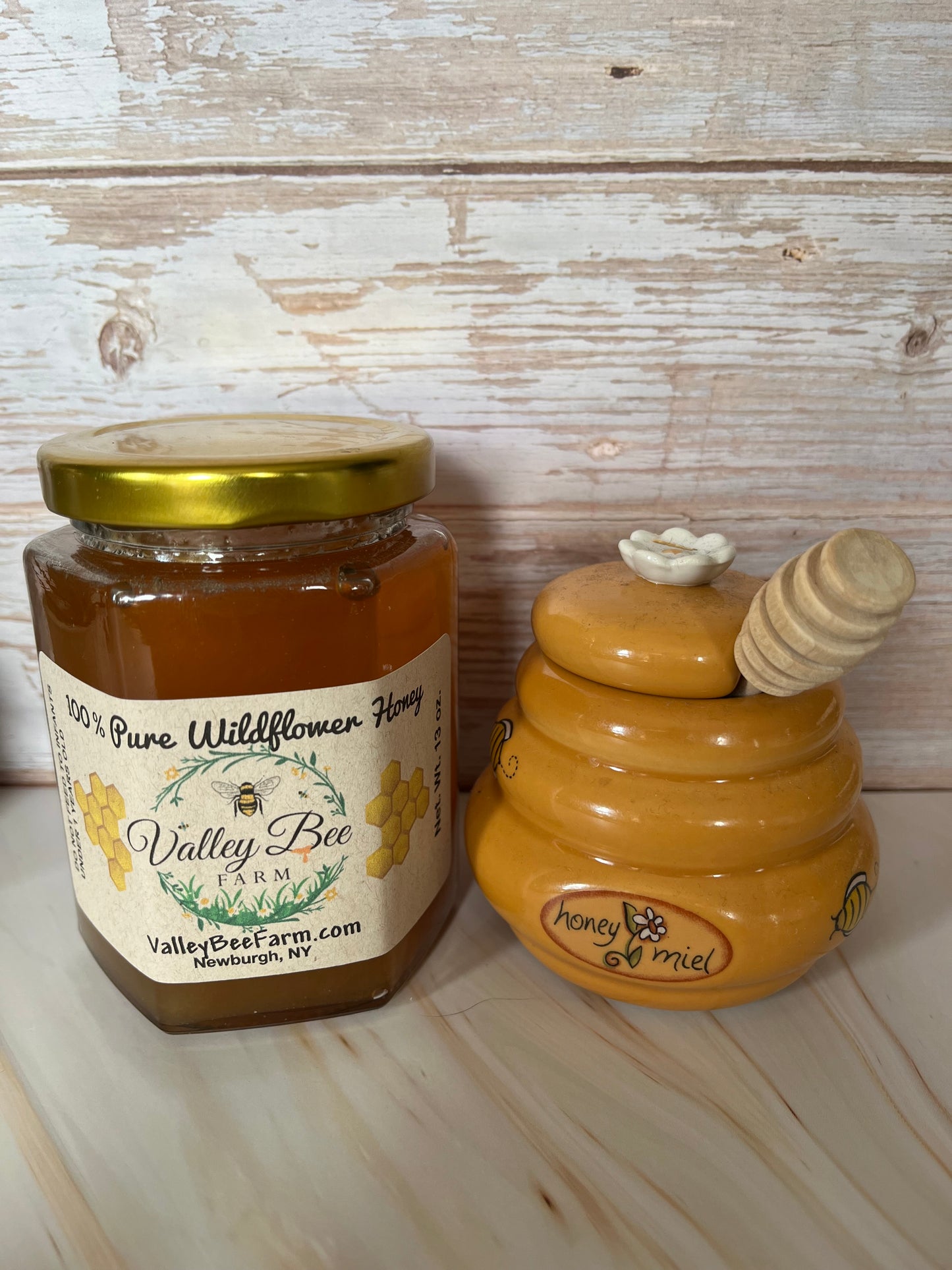 13 oz. Hexagon Honey Jar