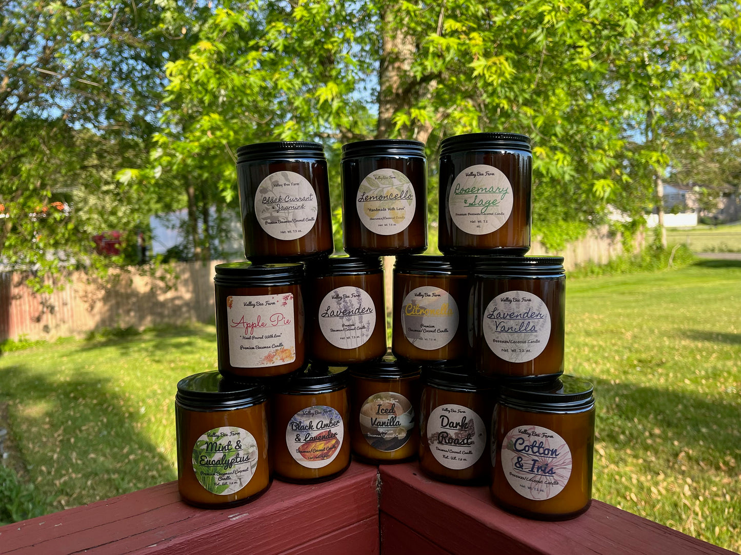 7.2 oz Beeswax/Coconut Jar Candle-Natural and Pure, and Scented