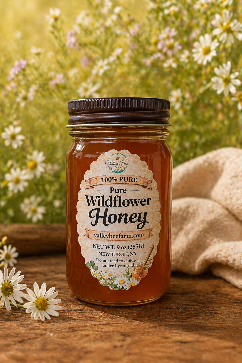 9 oz Hexagon Jar Honey