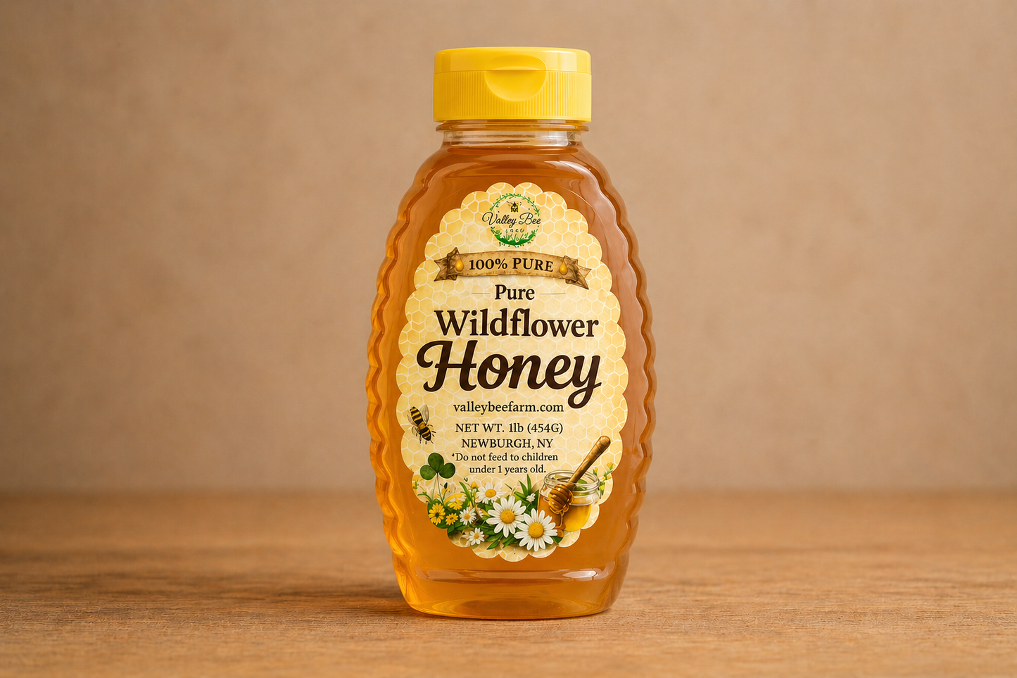 1lb. Squeeze Bottle Wildflower Honey
