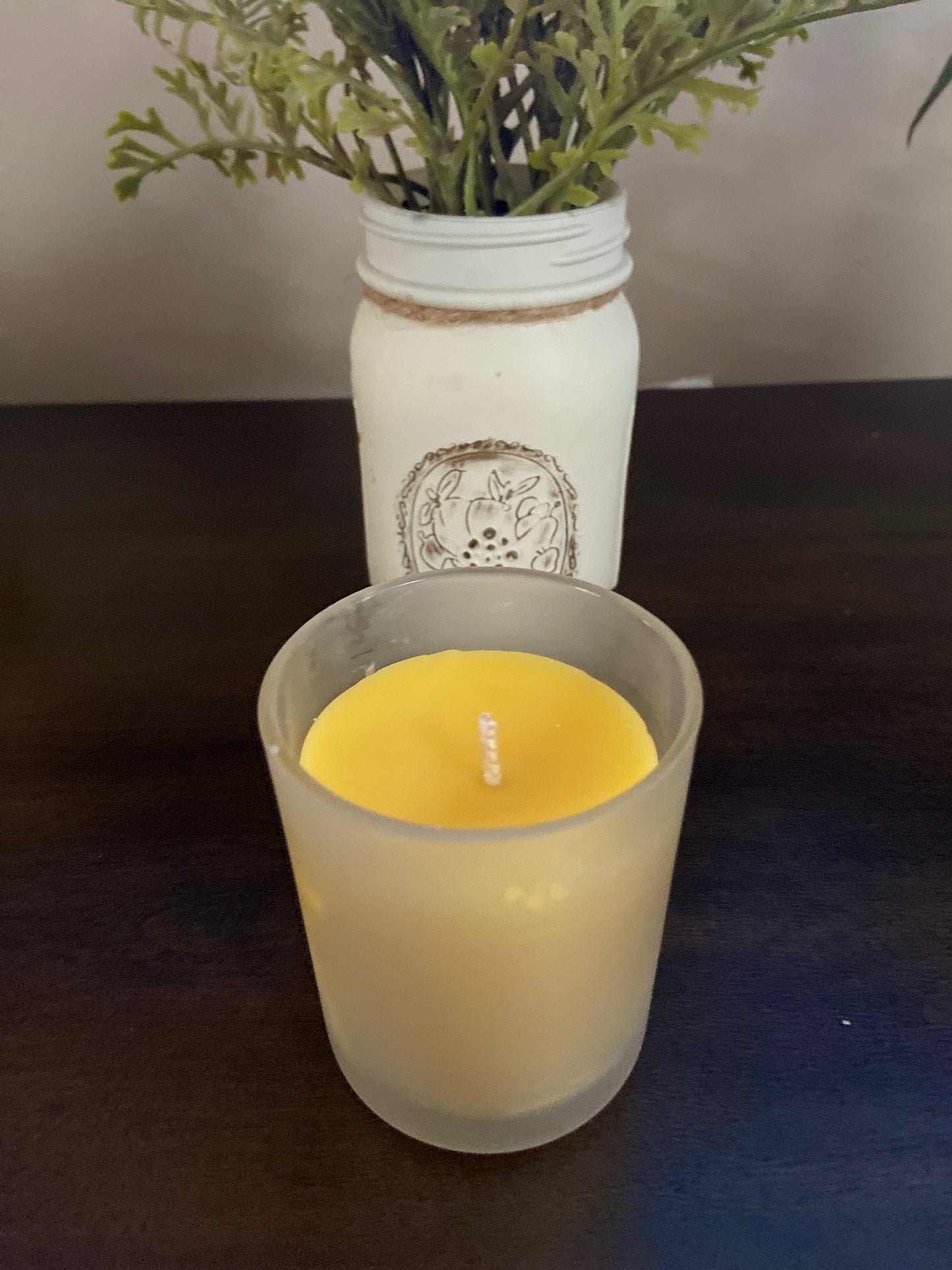 4 oz Beeswax Jar Candle-Natural and Pure, and Scented