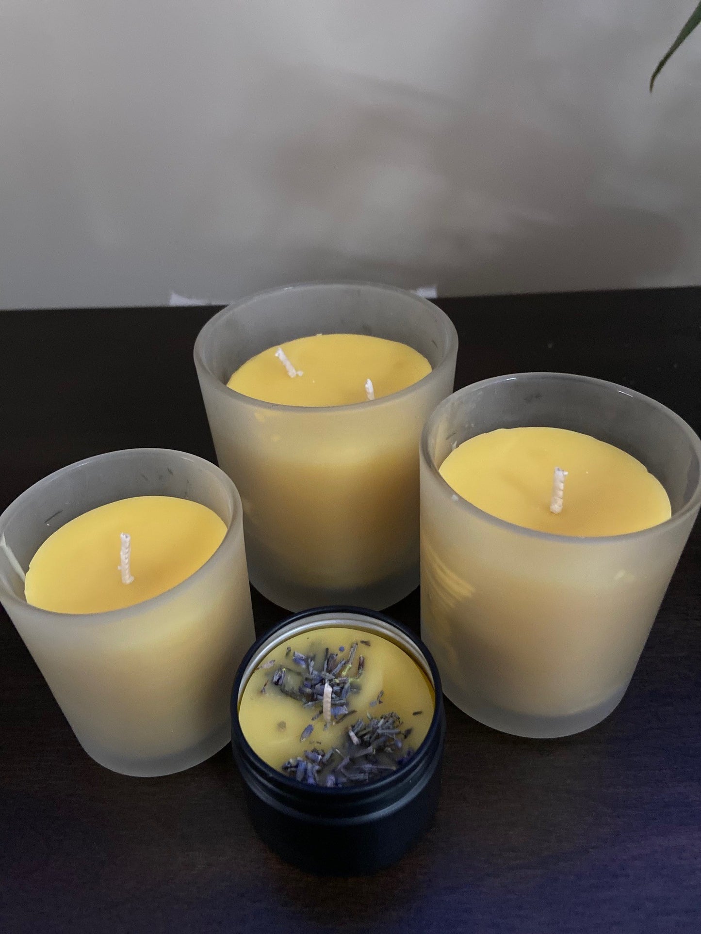 7 oz Beeswax Jar Candle-Natural and Pure, and Scented